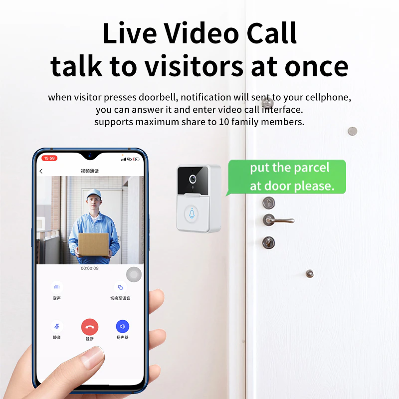 Wireless Smart Wi-Fi Video Doorbell