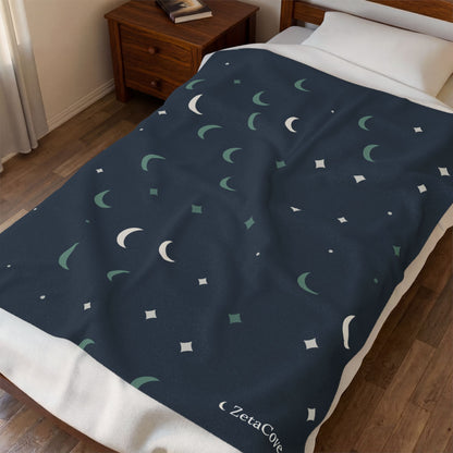 The throw spread over a bed