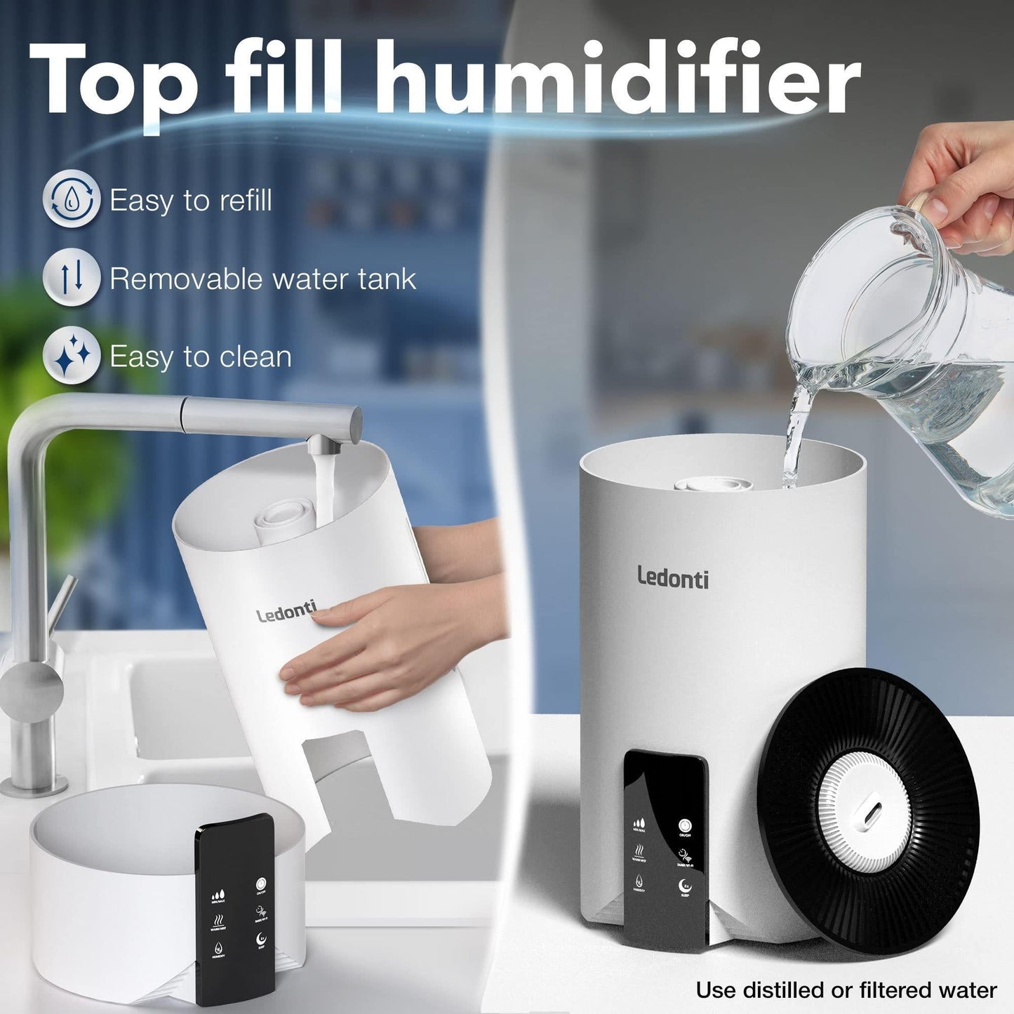4L Wi-Fi Cool Warm Mist Humidifier