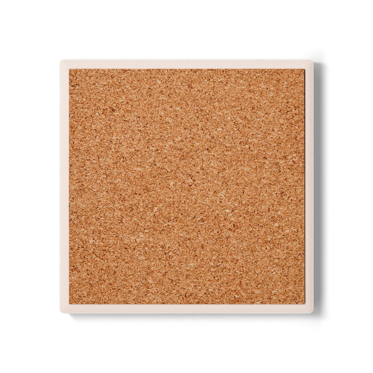 Cork back of the square Cove coaster