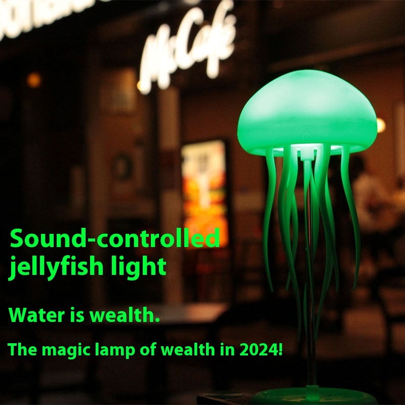 Portable Voice-Controlled LED Jellyfish Night Light