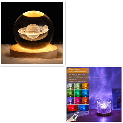 RGB Water Ripple Crystal Night Light
