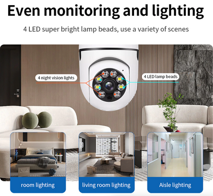 360° 1080P E27 Wi-Fi Bulb Camera