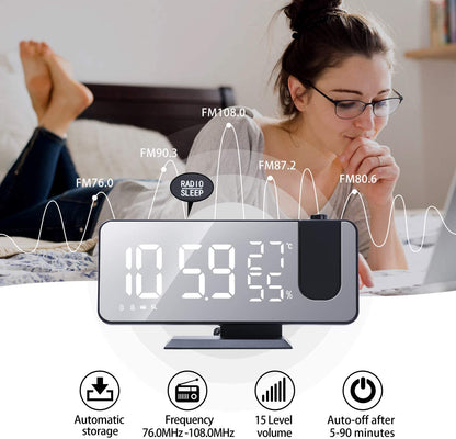 LED Projection Digital Alarm Clock