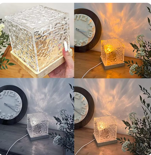Cove Ripple Ambient Crystal Lamp — Dynamic Calming Water Projector