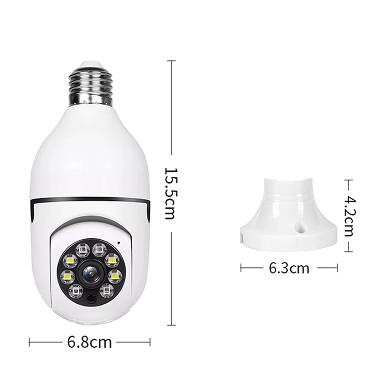 360° 1080P E27 Wi-Fi Bulb Camera