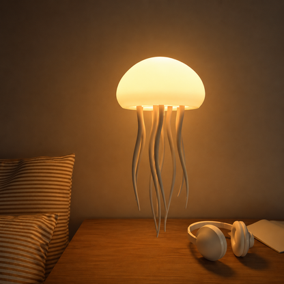 Portable Voice-Controlled LED Jellyfish Night Light