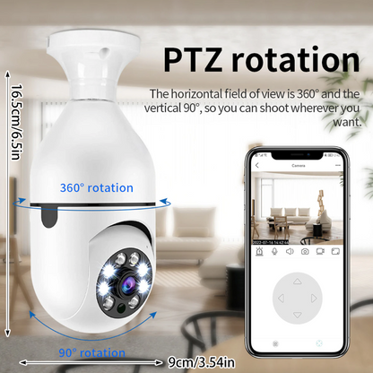 360° 1080P E27 Wi-Fi Bulb Camera