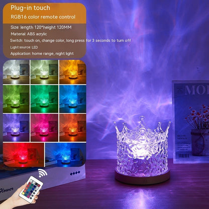 RGB Water Ripple Crystal Night Light