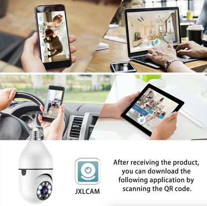360° 1080P E27 Wi-Fi Bulb Camera