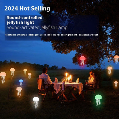 Portable Voice-Controlled LED Jellyfish Night Light